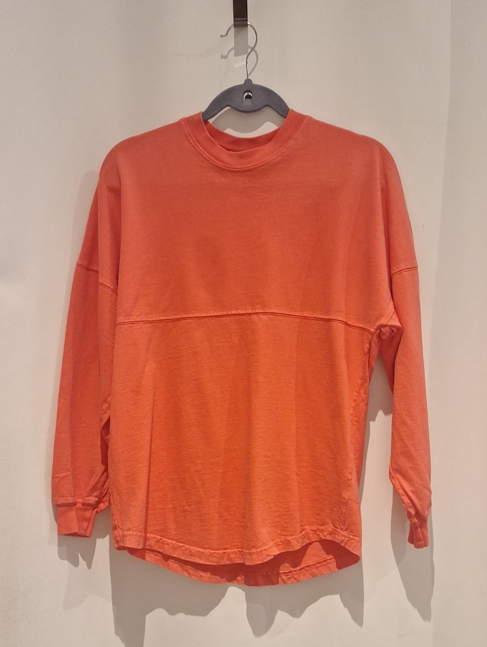 Spirit Jersey Laguna Beach Long Sleeve Crewneck Top - Coral Orange